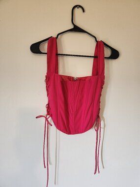 Fashion Nova Hot Pink Corset Top